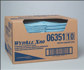 06351 WYPALL X80 BLUE FOOD SERVICE WIPER